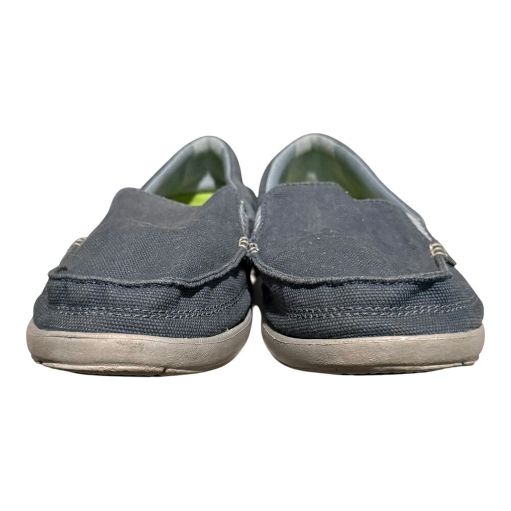 Crocs Walu II Gray Black Canvas Loafer Slip On Comfort Women’s Size 11 - Picture 3 of 9
